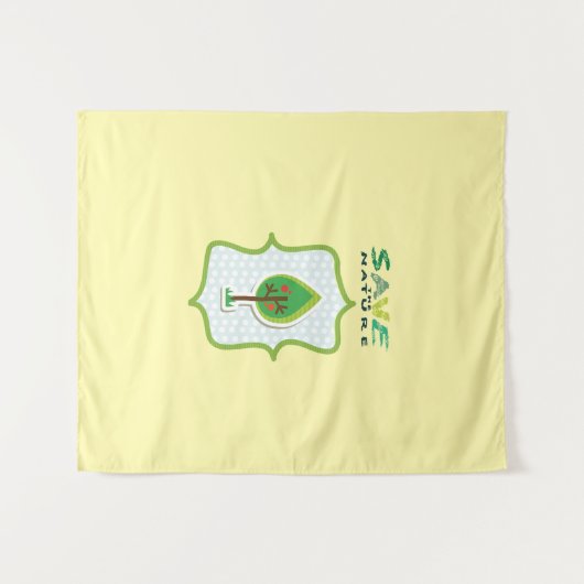 Tenture Conception À feuillage persistant écologique (Devant (Horizontal))