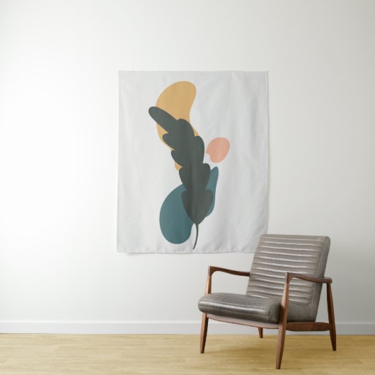 Tenture Conception Abstraite des feuilles (En situation)