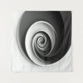 Tenture Conception Abstraite Élégante en Spirale Noir et B (Devant (Horizontal))