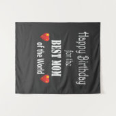 Tenture Conception d'anniversaire pour la meilleure maman (Devant (Horizontal))