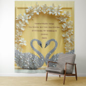 Tenture Conception d'arche de mariage amour cygne diamant (En situation)