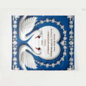Tenture Conception d'arche de mariage amour cygne diamant (Devant (Horizontal))