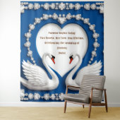 Tenture Conception d'arche de mariage amour cygne diamant (En situation)