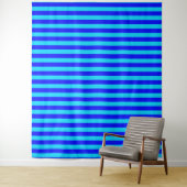 Tenture Conception de bandes bleues cyan  (En situation)