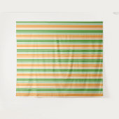 Tenture Conception de bandes verticales orange vert blanc (Devant (Horizontal))
