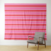 Tenture Conception de bandes verticales rose bubble gum ro (En situation (horizontale))