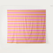 Tenture Conception de bandes verticales rose orange blanc  (Devant (Horizontal))