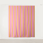 Tenture Conception de bandes verticales rose orange blanc  (Devant)