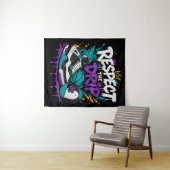 Tenture Conception de basketball Respect The Drip (En situation (horizontale))