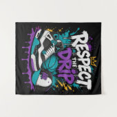 Tenture Conception de basketball Respect The Drip (Devant (Horizontal))