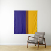 Tenture Conception de bloc couleur bleu jaune (En situation (horizontale))
