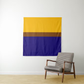 Tenture Conception de bloc couleur bleu jaune (En situation)