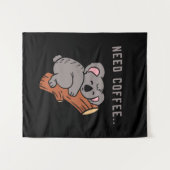 Tenture Conception de café amusant (Devant (Horizontal))