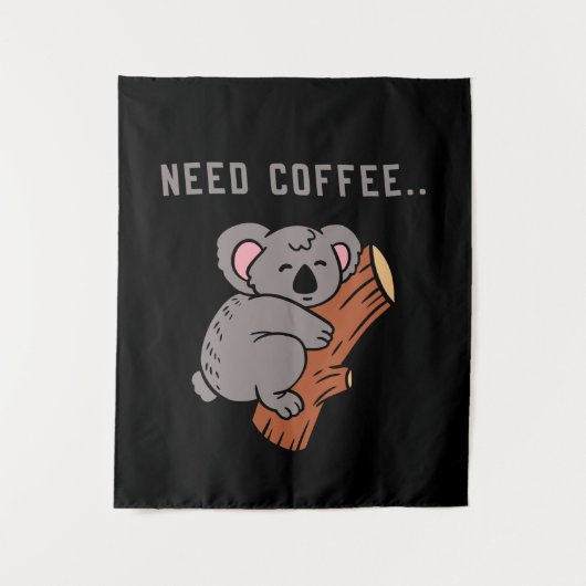 Tenture Conception de café amusant (Devant)