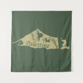 Tenture conception de carte de la Palestine illustration a (Devant (Horizontal))