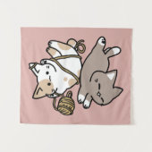 Tenture Conception de chats mignons et joueurs – Art de pa (Devant (Horizontal))