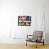 Tenture Conception de chemise vectorielle du drapeau améri (En situation (horizontale))