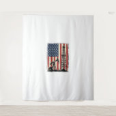 Tenture Conception de chemise vectorielle du drapeau améri (Devant)