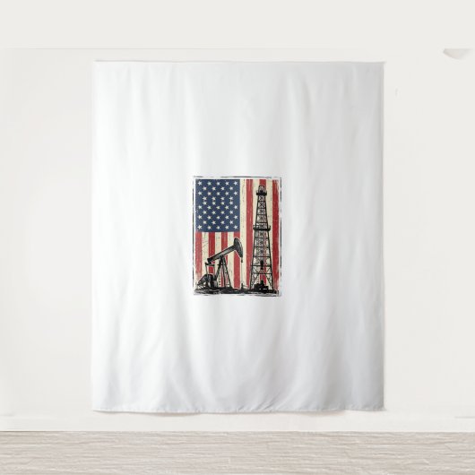 Tenture Conception de chemise vectorielle du drapeau améri (Devant)