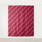 Tenture Conception de chevron zigzag rose rouge bordeaux (Devant)