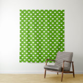 Tenture Conception de coeurs adorables verts blancs (En situation)