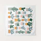 Tenture Conception de collection de cactus en pots (Devant (Horizontal))