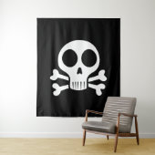 Tenture Conception de crâne de pirate (En situation)