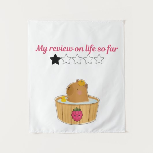 Tenture Conception de dessin animé de capybara kawaii mign (Devant)