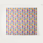 Tenture Conception de diamants arlequin colorés blanc (Devant (Horizontal))