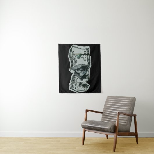 Tenture Conception de facture moderne effondrée de 100 $ (En situation)