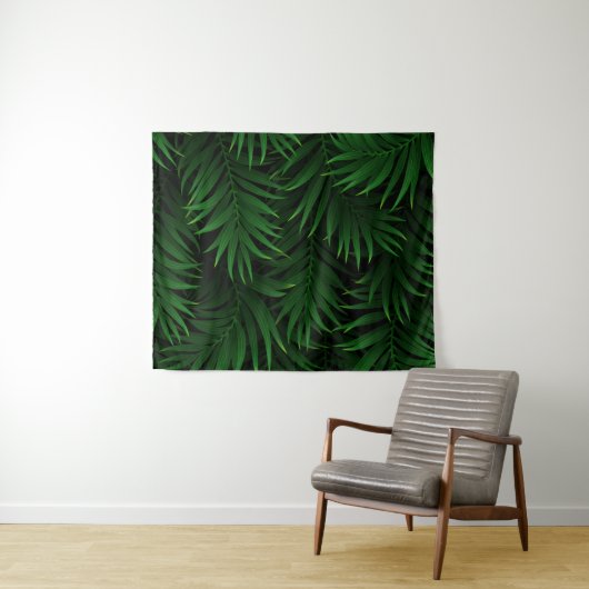 Tenture Conception de feuilles de palmier tropical luxuria (En situation (horizontale))