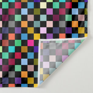 Tenture Conception de motif à carreaux de couleur douce