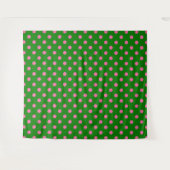 Tenture Conception de motif à pois rose sur fond vert  (Devant (Horizontal))