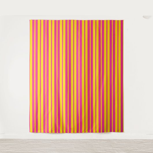 Tenture Conception de motif à rayures élégantes rose jaune (Devant)