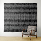 Tenture Conception de motif abstrait irrégulier gris noir (En situation (horizontale))