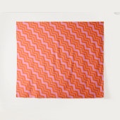 Tenture Conception de motif chevron orange et rose (Devant (Horizontal))