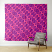 Tenture Conception de motif chevron rose et violet (En situation (horizontale))