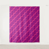 Tenture Conception de motif chevron rose et violet (Devant)