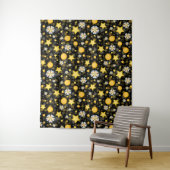 Tenture Conception de motif de fleurs d'étoiles solaires s (En situation)