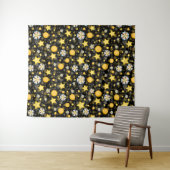 Tenture Conception de motif de fleurs d'étoiles solaires s (En situation (horizontale))