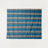 Tenture Conception de motif de frise à clé grecque bleu no (Devant (Horizontal))
