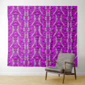 Tenture Conception de motif de peau de tigre violet (En situation (horizontale))