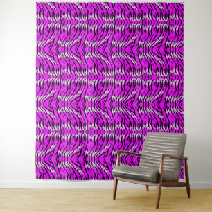 Tenture Conception de motif de peau de tigre violet
