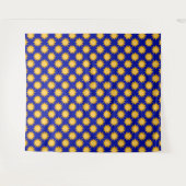 Tenture Conception de motif de soleil sur fond bleu (Devant (Horizontal))
