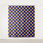 Tenture Conception de motif de soleil sur fond bleu (Devant)