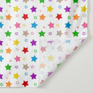 Tenture Conception de motif d'étoiles colorées blanc