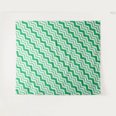 Tenture Conception de motif en chevron zigzag blanc vert (Devant (Horizontal))
