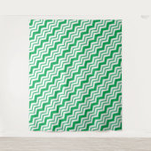 Tenture Conception de motif en chevron zigzag blanc vert (Devant)