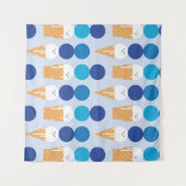 Tenture Conception de motif sans couture de glace cartoon (Devant (Horizontal))