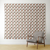 Tenture Conception de motif singe blanc (En situation (horizontale))